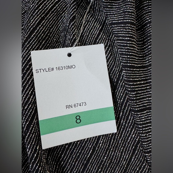 J Taylor Black silver Cocktail Dress sparkly SZ 8 NWT - Picture 7 of 7